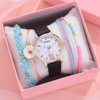 Cartoon cute universal women's watch, quartz watches, bracelet, set