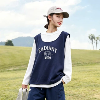 假两件卫衣秋装2026新款少女宽松洋气青少年高中学生上衣女260713