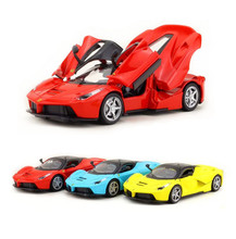 嘉业合金模型儿童玩具1:32拉法啦利超级跑车轿车回力声光开门盒装