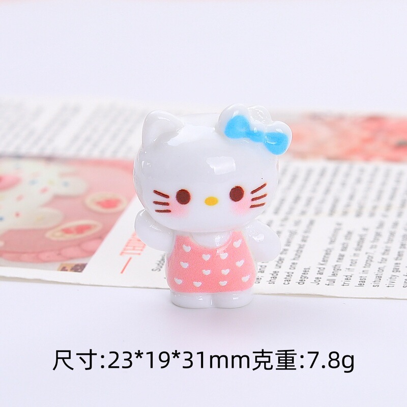 立体蝴蝶结裙子小猫创意手工diy奶油胶树脂配饰小配件饰品材料包|undefined