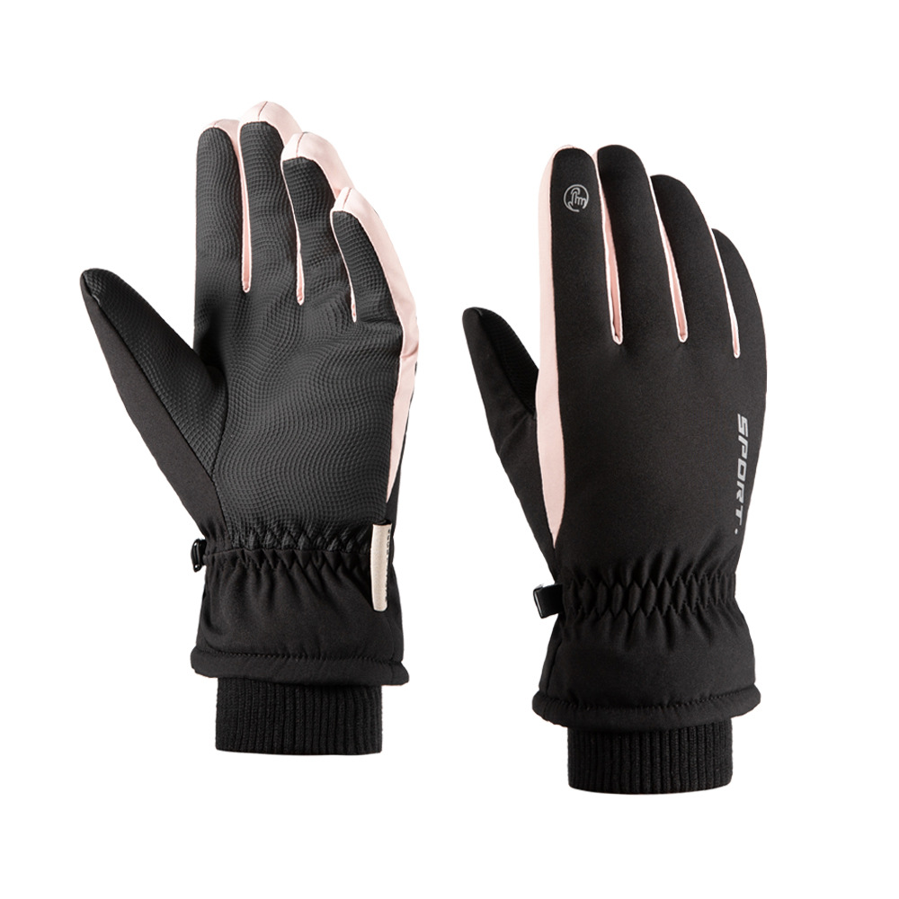 冬季保暖手套男士加絨加厚防風(fēng)防水觸屏摩托車女騎行健身滑雪手套