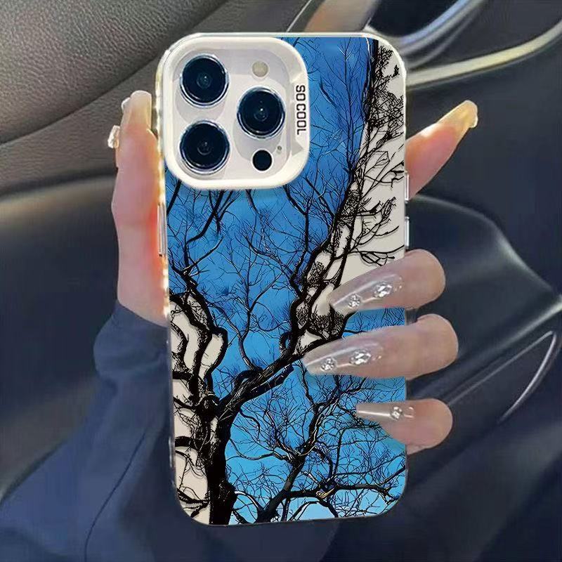 Color plata concha-blanco-cielo azul árbol muerto AWE123