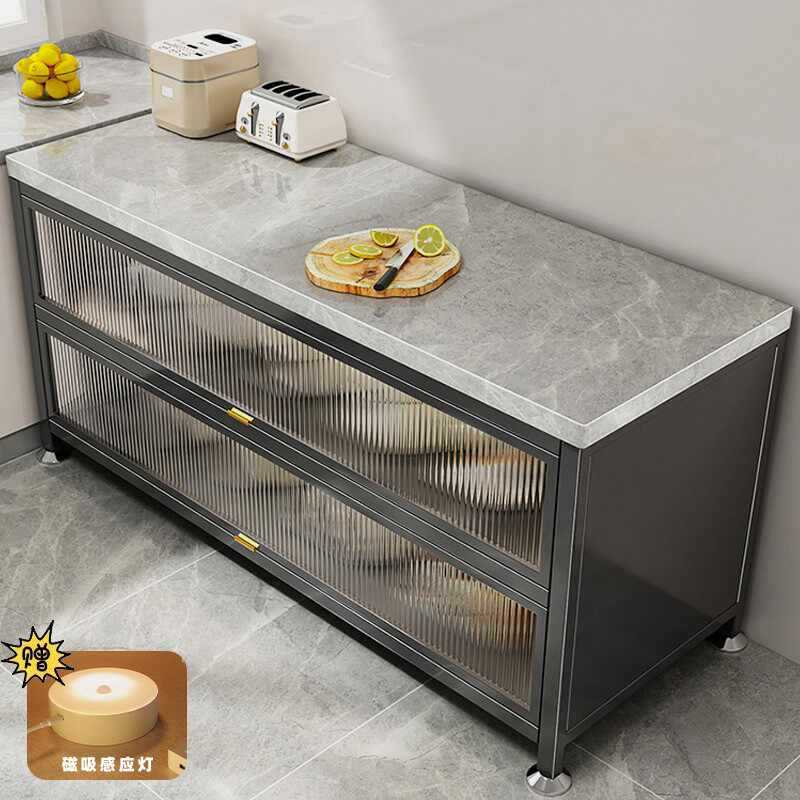 Estantes de cocina, gabinetes de losa de roca multicapa de piso a techo, gabinetes de almacenamiento, gabinetes de corte de verduras multifuncionales, gabinetes de almacenamiento, uno contra la pared