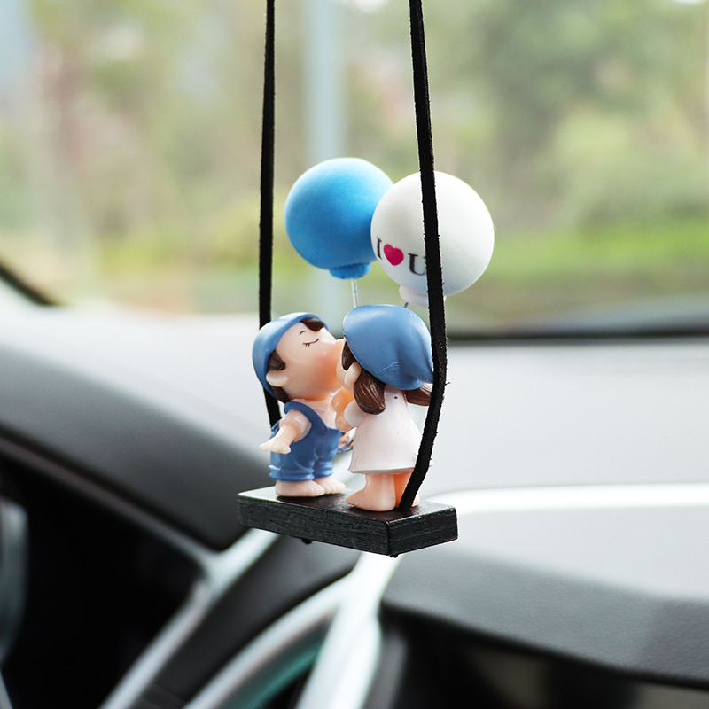 Confession balloon kiss mouth boy girl Car Rearview mirror pendant car interior pendant decoration car ornaments