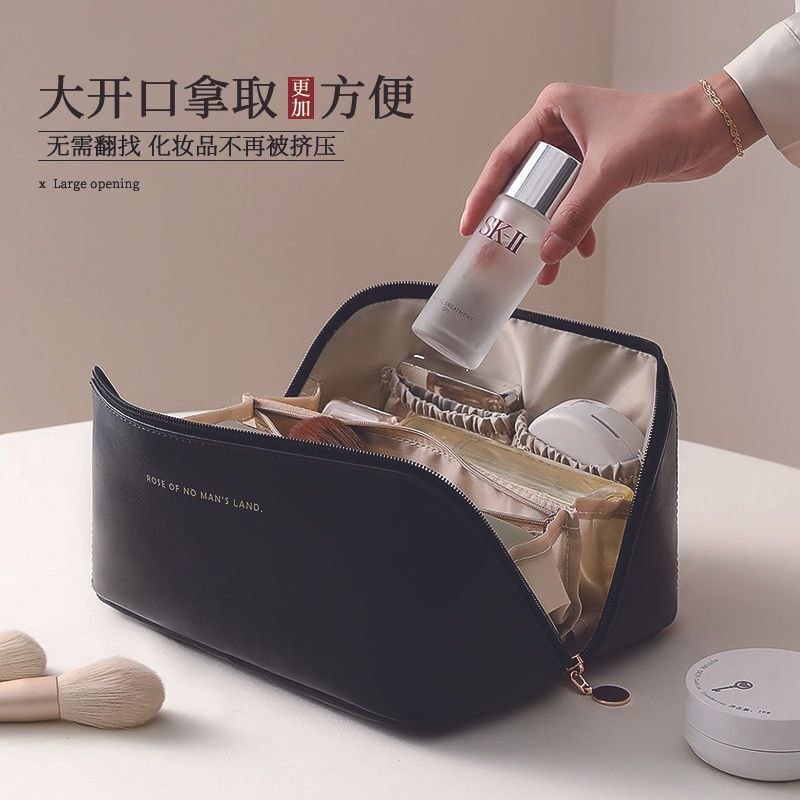 PU手提收纳化妆包便携大容量简约枕头包女士款旅行防水跨境洗漱包|undefined