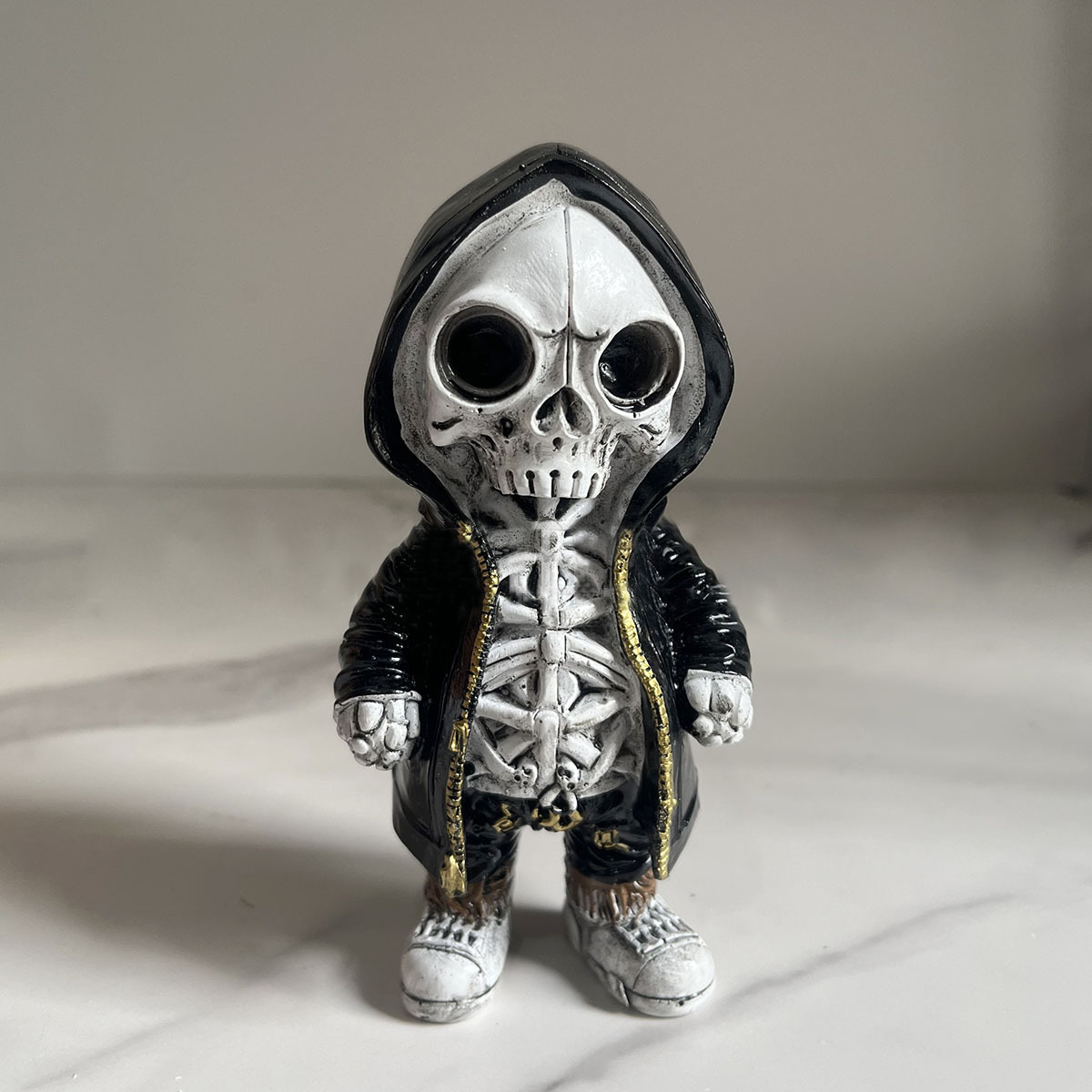 Suéter de Halloween, muñecos esqueléticos, adornos, suéteres alienígenas innovadores, decoraciones de resina de mesa para fiestas de fantasmas