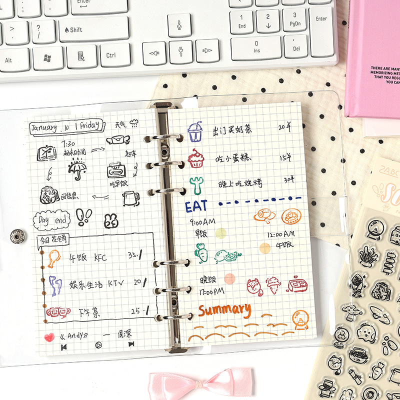 Sello de silicona transparente retro transfronterizo pequeño objeto sello de cuenta de mano DIY sello de interés impresión