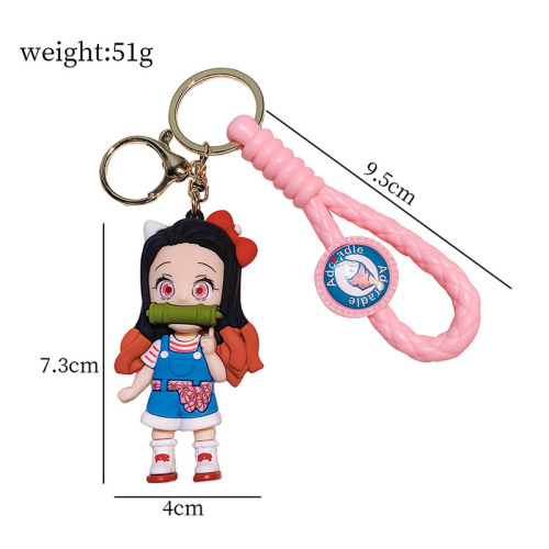 Cross-border cartoon animation peripheral keychain blind box Demon Slayer: Kimetsu no Yaiba Kamado Tanjiro Nezuko pendant small gift