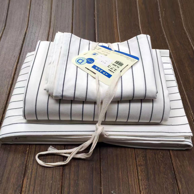 【辛媽家】原生態老粗布床單簡約條紋歐式風格可以搭配四件套