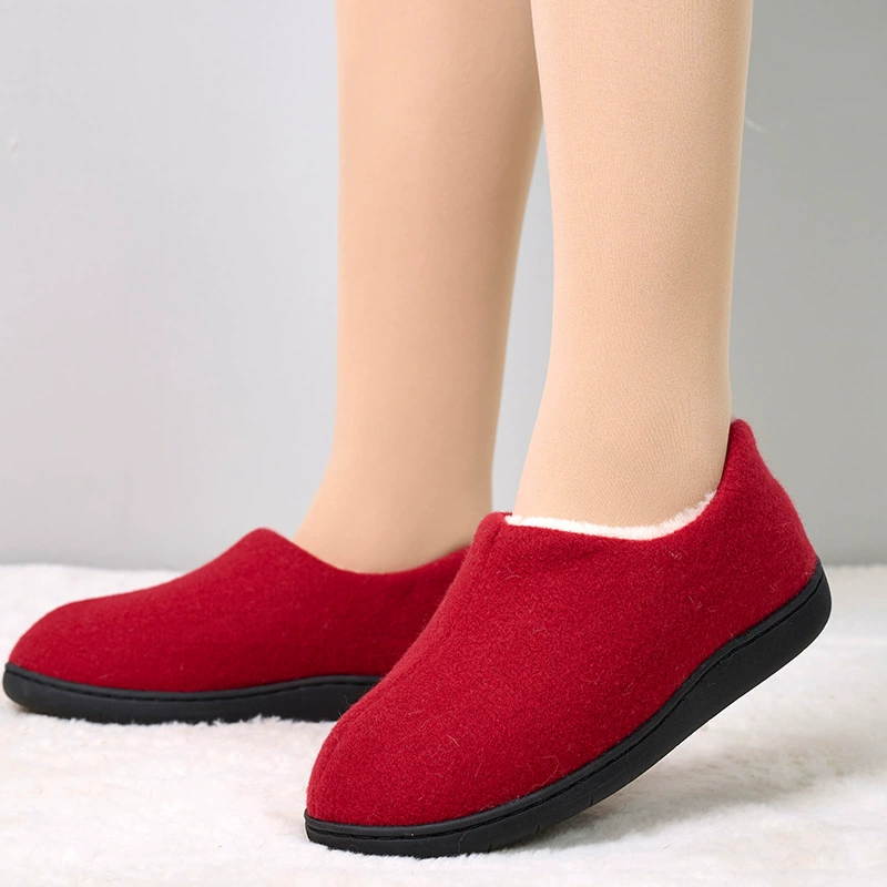 Внешняя торговля Новая зимняя сумка с хлопковой обувью модные теплые домашние хлопковые тапочки Японская простая обувь из овечьей шерсти