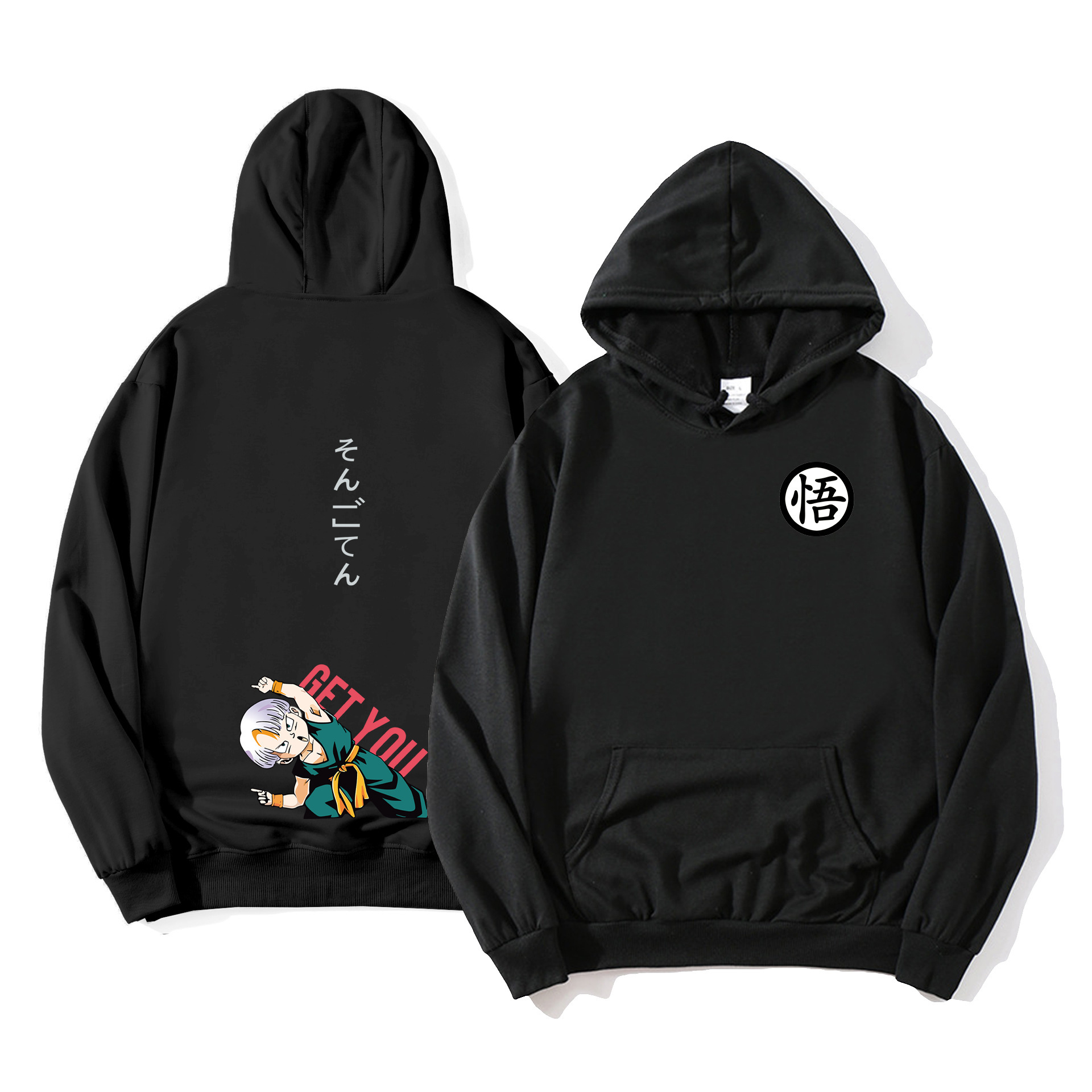 Anime Dragon Ball sudadera con capucha Wukong impresión periférica para hombres y mujeres tendencia tops sueltos pareja suéter chaqueta casual
