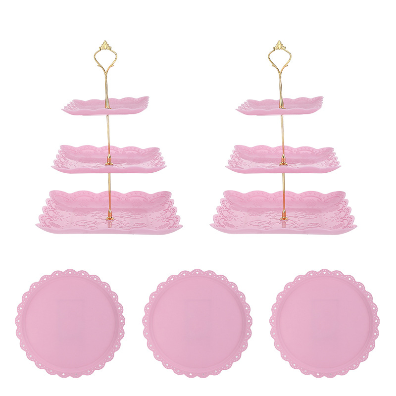 Estilo nórdico soporte de postre multi-capa soporte de la torta de la sala de estar mesa de café merienda plato Plato de frutas combinación merienda Candy soporte de exhibición
