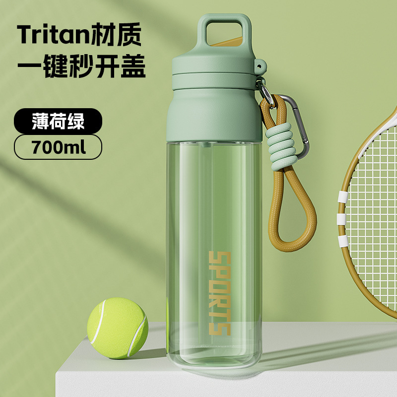 Tritan高颜値ワンキー速開蓋コップはすぐに屋外でコップを運転して携帯登山車に乗って大容量になる|undefined