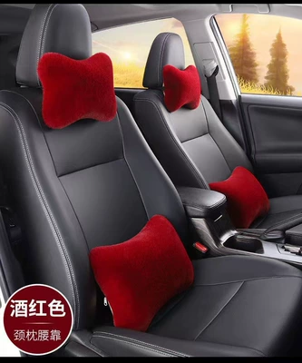 Headrest — Pillow, Solid Color, Cute and - solid-color-wine-red-neck-pillow-one