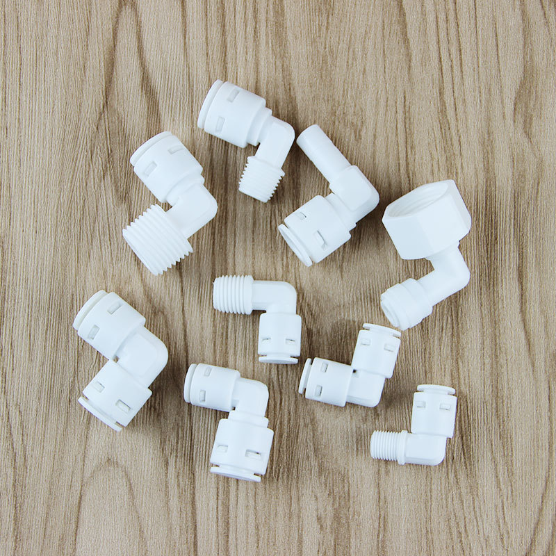 Quick-connect fitting for water purifier, 2/3-way elbow, pure water machine filter accessory, non-blocking fast insert straight connector, wholesale