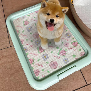 Dog Toilet for Small Size Dogss and Puppies, Non-Wet Feet, Anti-Stepping on Poop, Dog Toilet for Large and Medium-Sized Dogs, Flat Toilet Basin, Potty