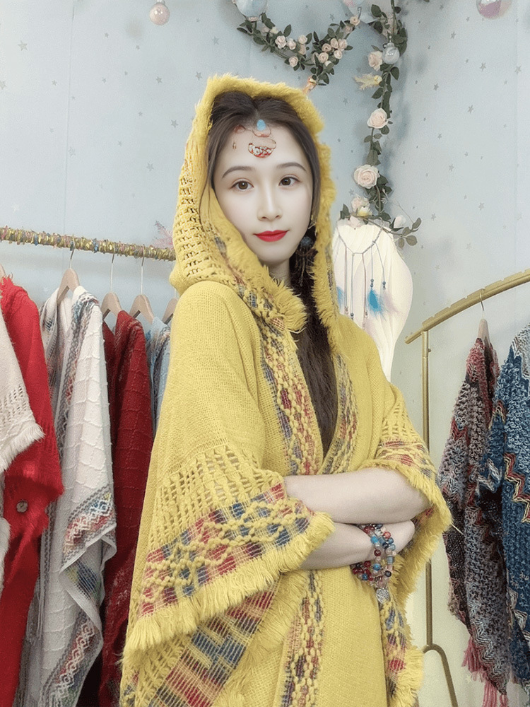 Chal de protección solar de verano para mujer 2025 nuevo estilo hebilla largo estilo étnico fotografía de viaje estilo fino playa bufanda de seda capa