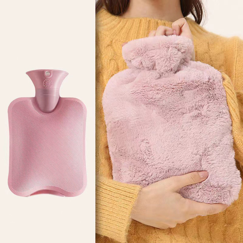 Hot Water Bottle with Lid Knitted Warm Water Bag Packaging Hot Compress Bottle Cap Hot Water Bag 2L Cute Hand Warmer Hand Warmer
