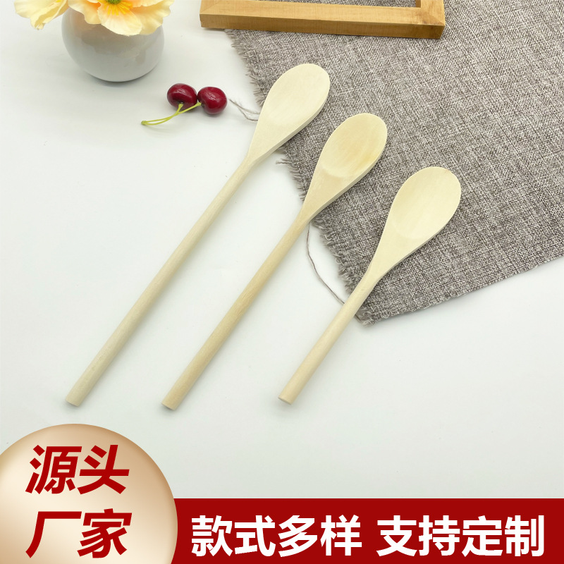 국경 간 가정용 나무 숟가락 일회용 숟가락 메이플 교반 스틱 북유럽 스타일 주방 고가 나무 식기 사용자 정의