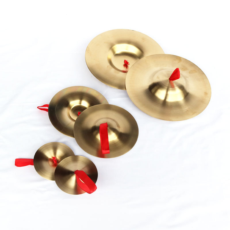 Direct factory sale bright cymbals, small and medium-sized copper cymbals 9cm, 15cm, 22cm, three-paragraph drum and cymbal props, one-time delivery