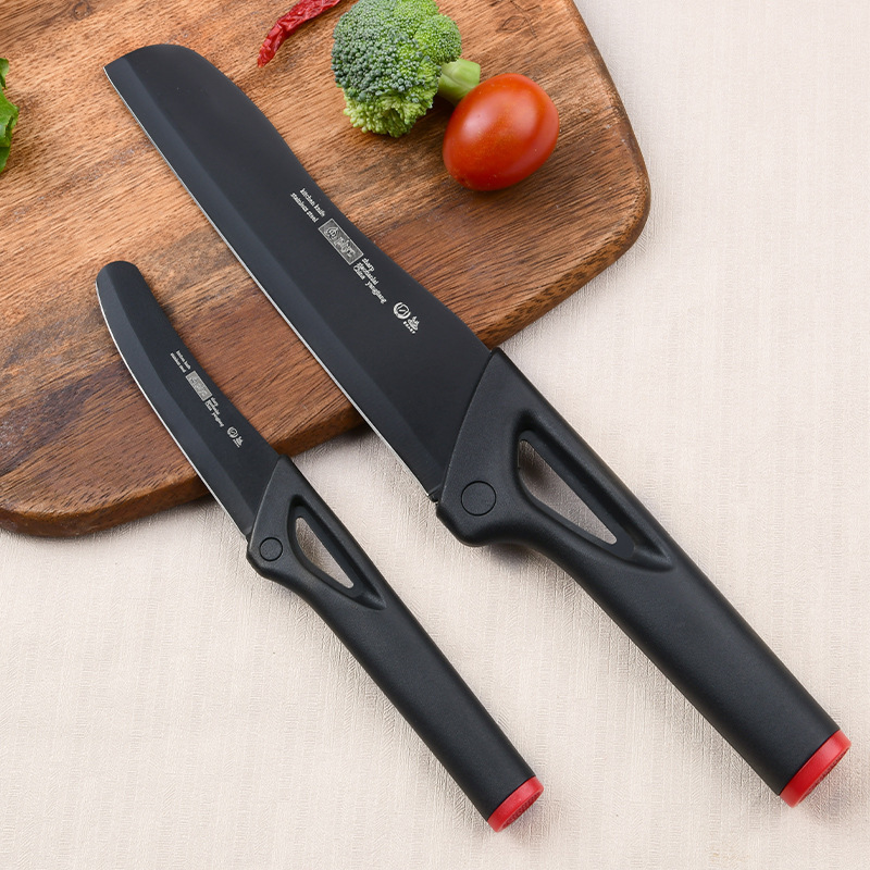 Cuchillo de cocina de acero inoxidable de doble cuchillo cuchillo de cocina cuchillo de frutas cuchillo de cocina cuchillo de corte casero combinado