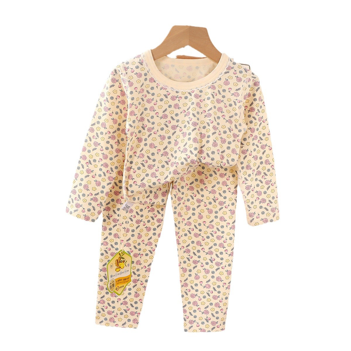 Niños Laica abrigo de otoño pantalones de otoño set niños dibujos animados bebé hueso ropa de hogar niños grandes pijamas de algodón para mujeres