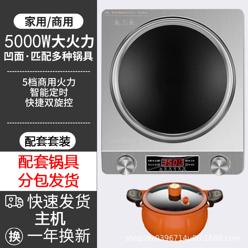 5000W 오목형 인덕션 레인지 + 두툼한 호박 찜탕 냄비