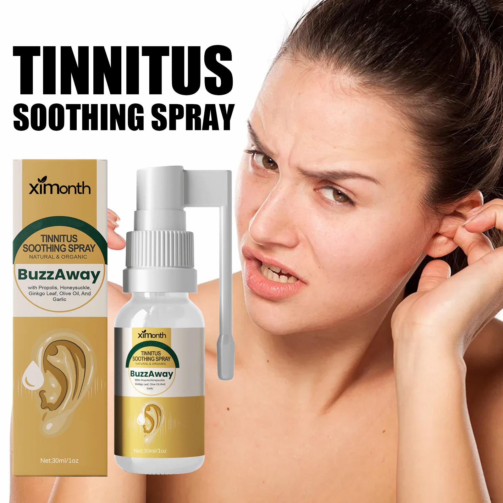 Ximonth propolis tinnitus care spray relieves inner ear obstruction…