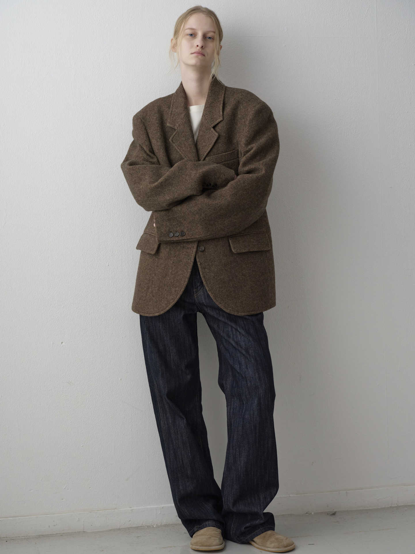 In Stock FAC*DE PATTE*N Woolen For Women Autumn Winter New Simple Elegant Commuter Blazer_ecoleips.com