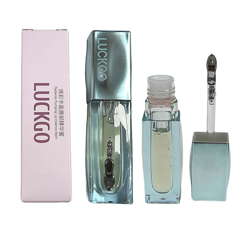 LUCKGO brillante y exuberante esencia de labios, hidratación, aliviación de las líneas labiales, anti-agrietamiento, bálsamo labial para eliminar la piel muerta