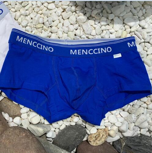 MENCCINO trendy men's underwear sexy low waist tight comfortable breathable boxer briefs cotton youth sports square bottom