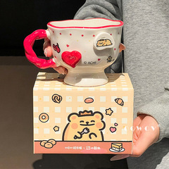 小熊虫陶瓷可爱马克杯办公室水杯家用女生高颜值情侣杯子生日礼物