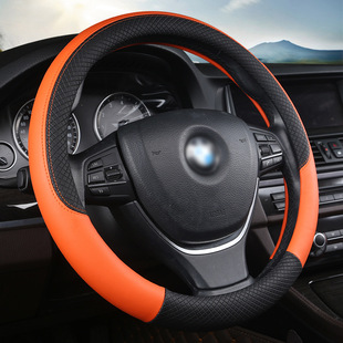 Summer steering wheel cover four seasons universal leather handle cover fashion embossed non-slip steering wheel cover Taobao hot sale