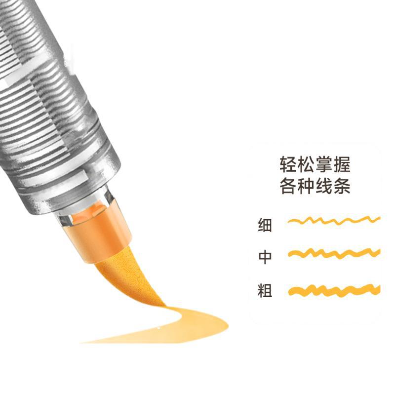 Blanca nieve POMAC tipo líquido directo de punta suave acrílico marcador de lápiz para estudiantes de primaria con color opaco se puede apilar y lavar con agua