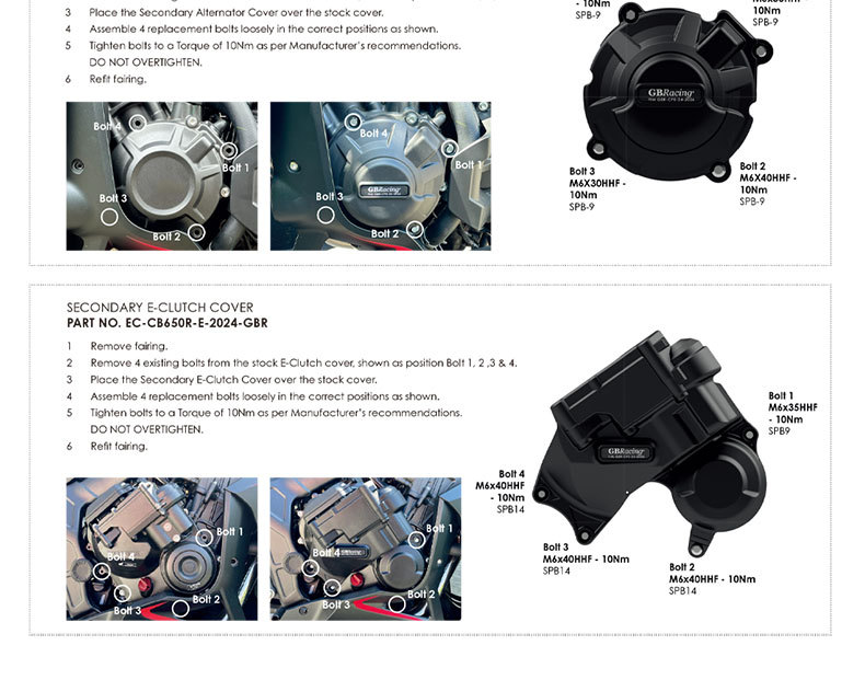 Suitable for Honda Cbr650R 24-26 Models E-Clutch Electronic Clutch Version Engine Protection Anti-Fall Side Cover
