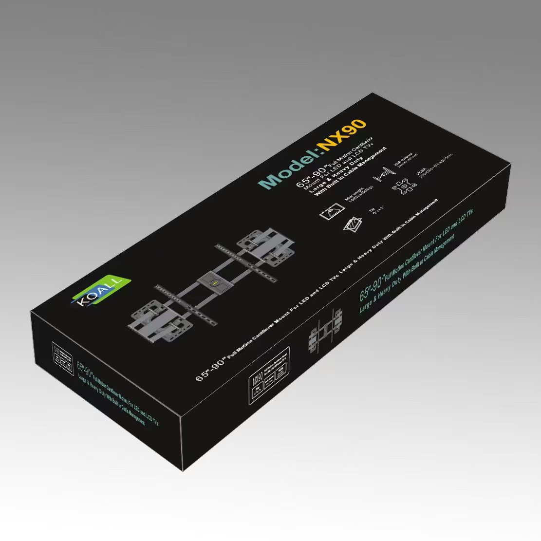 소형 NX 시리즈 50-90inch 콘센트 가림 없음