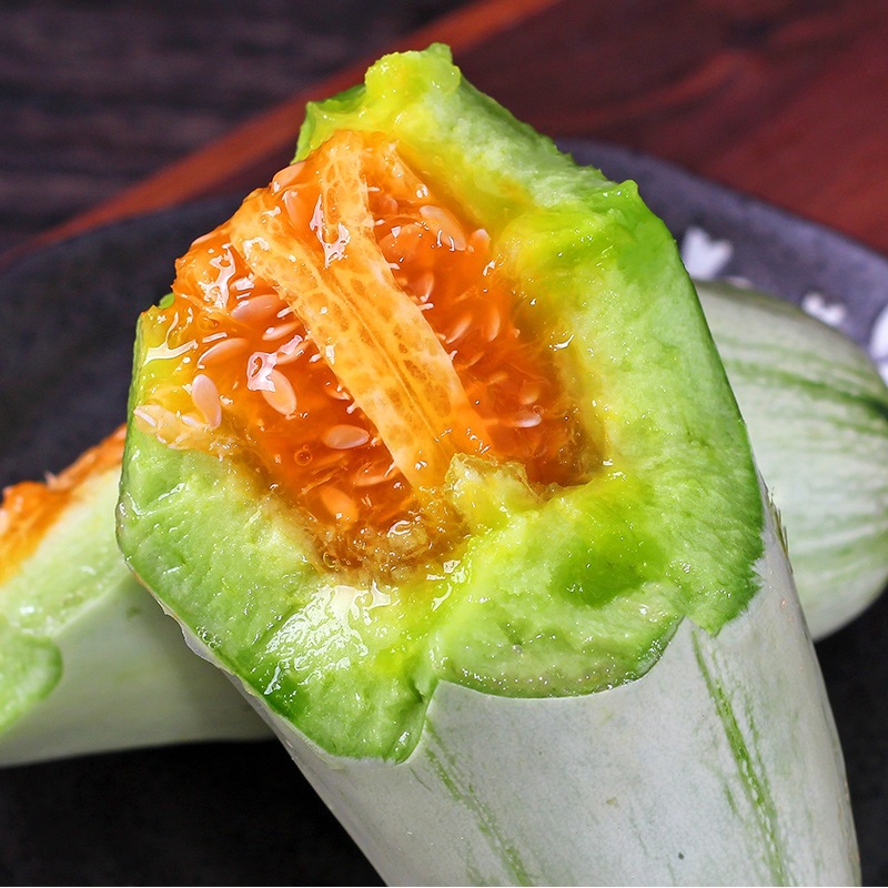 山东聊城博洋61蜜瓜羊角蜜甜瓜新鲜水果当季脆甜香瓜一件代发5斤|ms