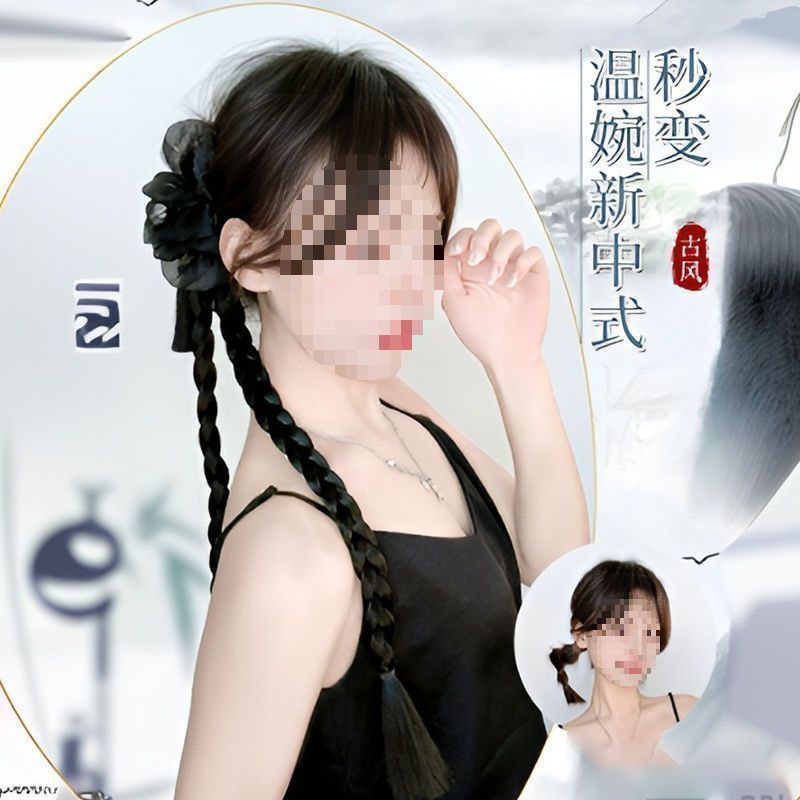 Nuevo estilo antiguo chino bordilla agarrar clip de cabello doble trenza almacenamiento completo sueño trenza de torsión entrelazado niños otros ventas calientes