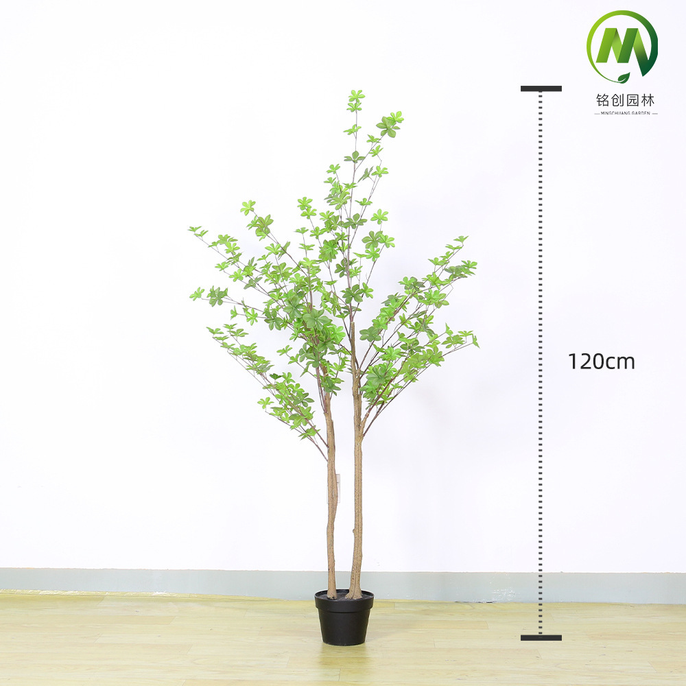 Escenografía de estilo nórdico Simulación de plantas verdes Plantas en macetas Centro comercial Simulación de decoración suave Plantas verdes falsas