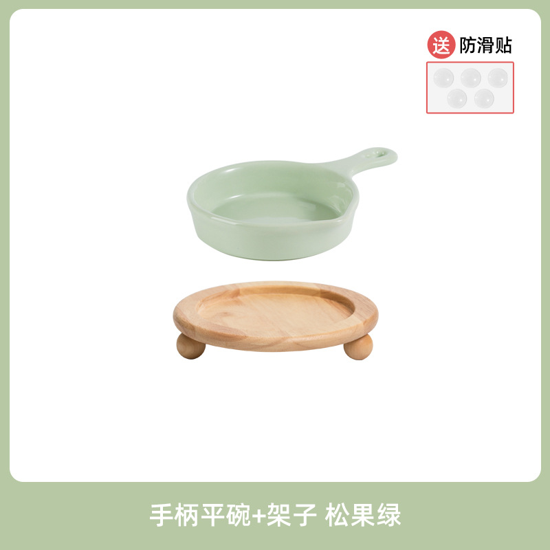 Cerámica para gatos cuenco de agua para proteger la columna vertebral cervical para gatos y perros cuenco de mascotas cuenco de grano bocadillos enlatados cuenco doble cuenco elevación de mesa de comedor