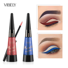 VIBELY外贸珠光彩色眼线液笔 速干防水不晕染液体极细眼线笔批发