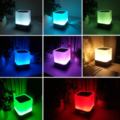 Shenzhen Home Appliances Alarm Clock Bluetooth Speaker Colorful LED Lighting Atmosphere Subwoofer Outdoor Night Light Audio