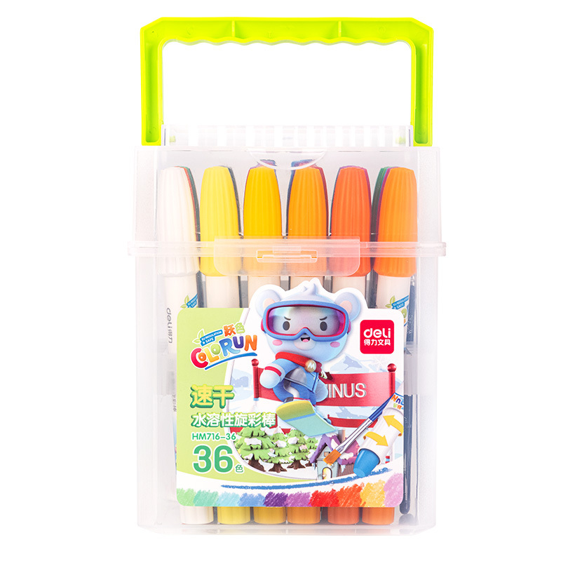 Crayones Giratorios de Pastel al Óleo Lavables de Secado Rápido para Pintura Infantil