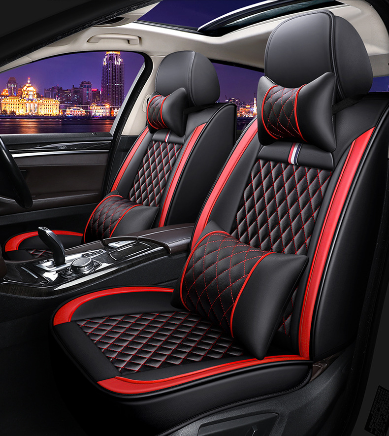 Cross-border foreign trade car seat cushion wear-resistant leather surrounded by four seasons universal seat cover source factory foreign trade wholesale