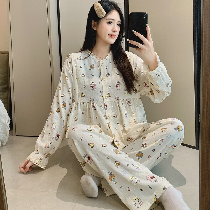 2026 Wholesale Cloud Cotton Maternity Pajamas for Women, Thin New Style Summer Long-Sleeve Postpartum Wear, Pregnancy Nursing Homewear 2026 Wholesale Cloud Cotton Maternity Pajamas for Women, Thin New Style Summer Long-Sleeve Postpartum Wear, Pregnancy Nursing Homewear