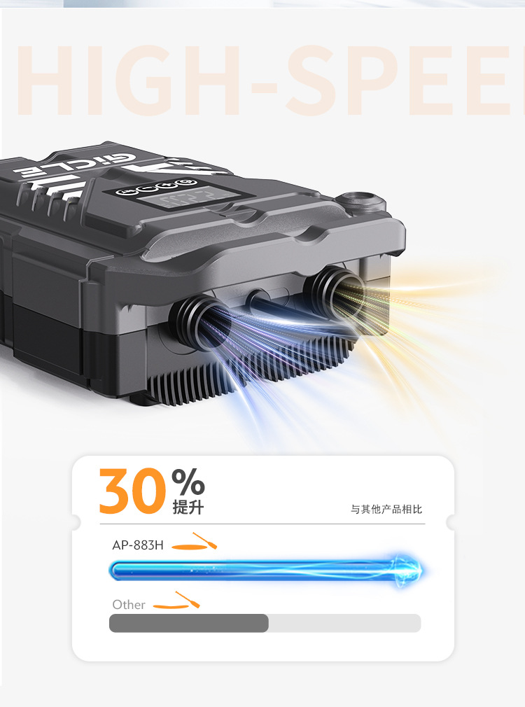 Portable 12V Electric Air Pump Dc Rubber Boat Surfboard Car Cigarette Lighter High Pressure Air Pump with Battery