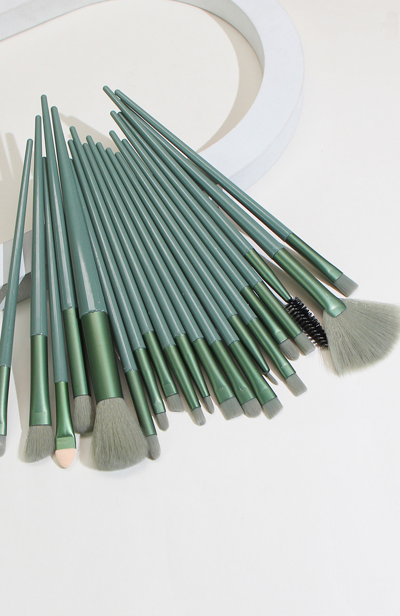 100g Weight Plastic Handgrip Makeup Brush Handle Type Fashion Artificial Fiber Plastic Handgrip Makeup Brushes 20 Pieces