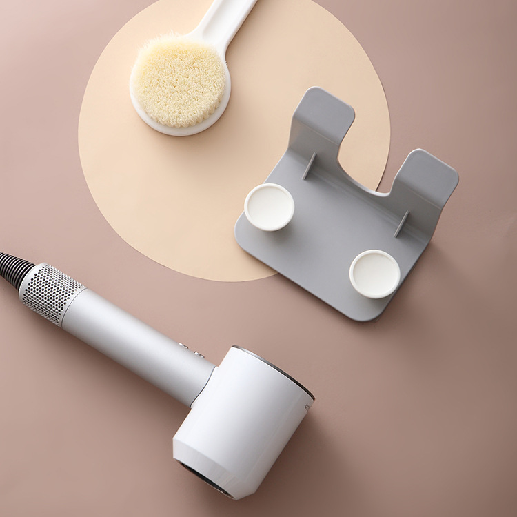 创意欧式免打孔壁挂式ABS多功能收纳卫生间浴室通用吹风机置物架|ms