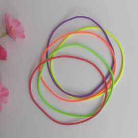 2MM粗27CM韩国高弹JD饰品粘胶 皮筋批发 糖果发圈儿童饰品发圈
