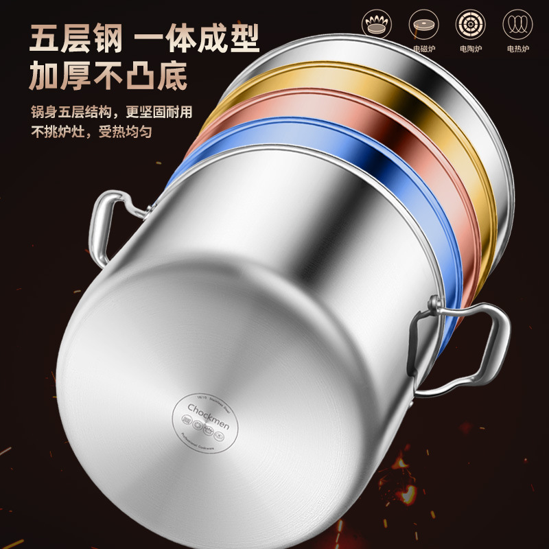 Alemán extra gruesa 316 olla de sopa de acero inoxidable hogar estofado olla de carne olla de cocina estufa de gas Cocina de Inducción especial de alta olla de sopa